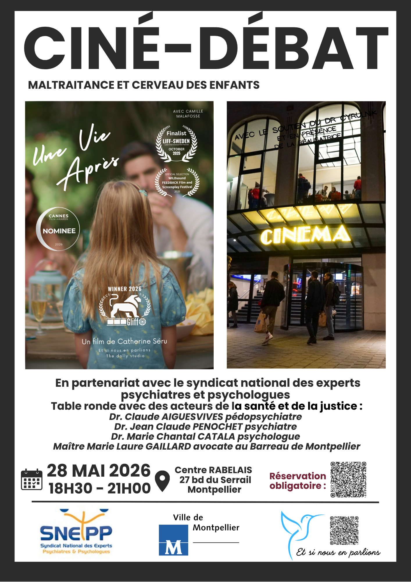 RESERVATION par le QR CODE